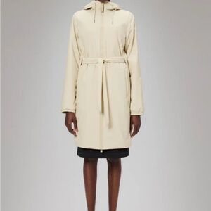 Rains Cream Trench Coat with Belt